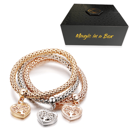 Magic in a Box - Tree of Life Heart Edition Armbänder Geschenkset